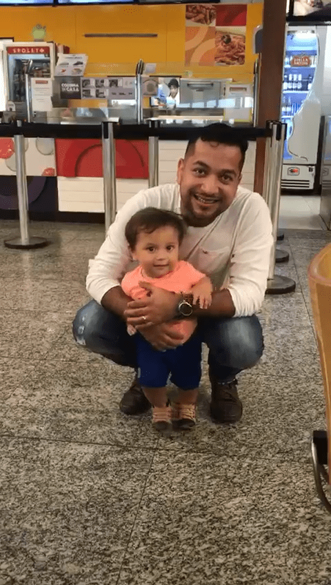 Allan Barros e seu filho Heitor